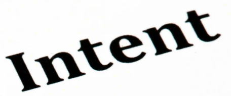 image of the word "intent"